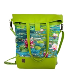SuziartBag Zöld tavirózsás 3in1 hátizsák, Táska & Tok, Kézitáska & válltáska, Válltáska, , MESKA