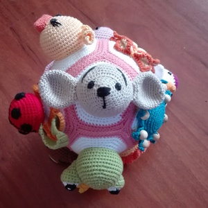 Csörgő-zörgő babalabda amigurumi  - játék & sport - 3 éves kor alattiaknak - babalabda - Meska.hu
