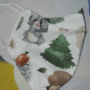 Erdei állatok, 3D Textil női arcmaszk - női - női - Meska.hu