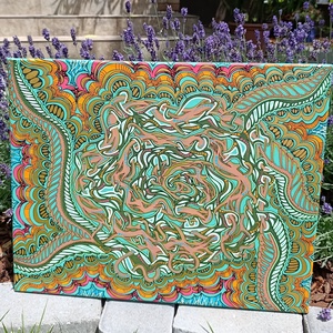 Egyedi akril absztrakt festmény, 40x50 cm, Művészet, Festmény, Akril, Festészet, MESKA