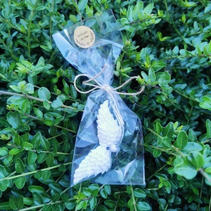 Karácsonyfadísz, angyalszárny, gipszből - karácsony - karácsonyi lakásdekoráció - karácsonyfadíszek - Meska.hu