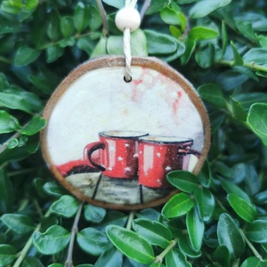 Fa karácsonyfadísz díszdobozban - karácsony - karácsonyi lakásdekoráció - karácsonyfadíszek - Meska.hu