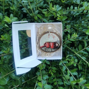 Fa karácsonyfadísz díszdobozban - karácsony - karácsonyi lakásdekoráció - karácsonyfadíszek - Meska.hu