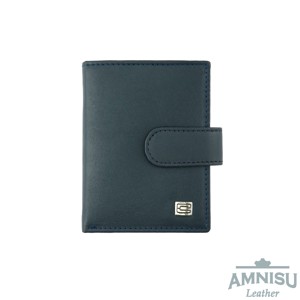 Sötétkék patentos álló bőr igazolványtartó 643387017 - Meska.hu
