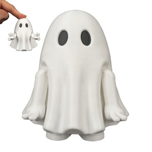 Vicces nyomogatós szellem figura felugró karokkal � Halloween asztali dísz és fidget játék, 10 cm - otthon & életmód - dekoráció - halloween - halloweeni figurák - Meska.hu