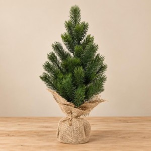 Zöld műfenyő jutazsákban � 40 cm - Meska.hu