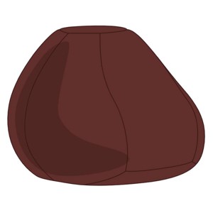 Barna Babzsák Puff Huzat, , , MESKA