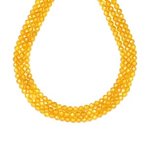 Cirkon fazettált sötét sárga golyó 3mm  ékszerkészítő alapanyag (füzér), Kellékek & szerszámok, Ásvány alapanyag, Ásványfüzér, , MESKA