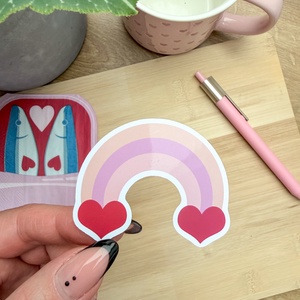 Valentin-napi szivárvány matrica, Otthon & Életmód, Papír, írószer, Matrica, matrica csomag, , MESKA