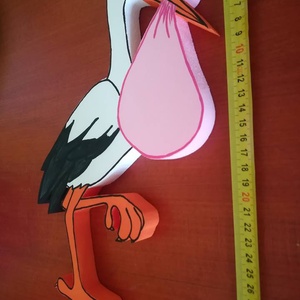 Gólya csomaggal,babaköszöntő. -  - Meska.hu