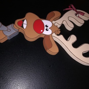 Kukucskáló rénszarvas. - karácsony - mikulás - Meska.hu