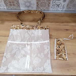 Csipke mintás táska, Táska & Tok, Bevásárlás & Shopper táska, Shopper, textiltáska, szatyor, Varrás, MESKA