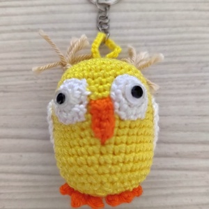 Horgolt kismadár.  - táska & tok - kulcstartó & táskadísz - kulcstartó - Meska.hu