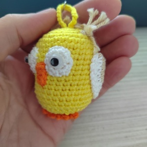 Horgolt kismadár.  - táska & tok - kulcstartó & táskadísz - kulcstartó - Meska.hu