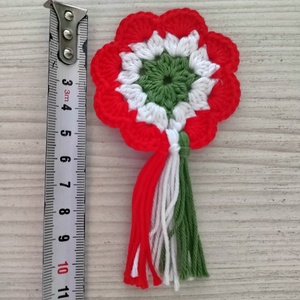 Horgolt kokárda  - Meska.hu