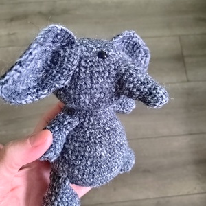 Horgolt elefánt.  - játék & sport - plüssállat & játékfigura - elefánt - Meska.hu