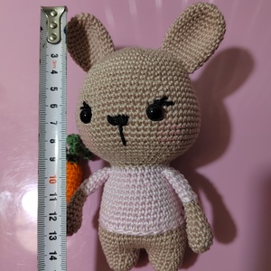 Horgolt nyuszi+répa.  - játék & sport - plüssállat & játékfigura - nyuszi - Meska.hu