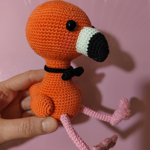 Horgolt flamingó - játék & sport - plüssállat & játékfigura - madár - Meska.hu