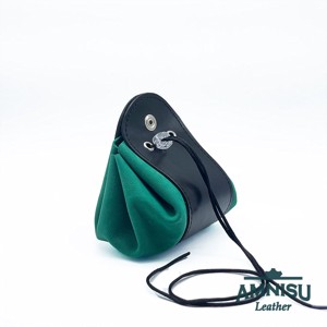 Fekete - zöld bőr 2in1 szütyő és kockatálca M8031-7001 - játék & sport - szerepjáték - Meska.hu