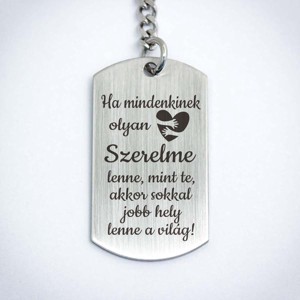 Olyan Szerelme lenne acél medálos kulcstartó, Táska & Tok, Kulcstartó & Táskadísz, Kulcstartó, , MESKA