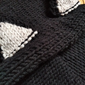 Fekete Cica kapucni - ruha & divat - sál, sapka, kendő - Meska.hu