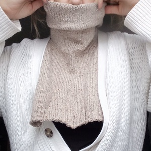 Kötött Tweedgallér / Homok - Meska.hu