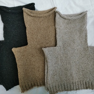 Kötött Tweedgallér / Homok - ruha & divat - sál, sapka, kendő - sál - Meska.hu