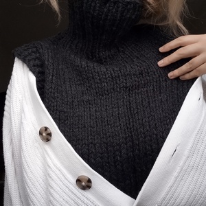 Kötött puha szürke gallér - ruha & divat - sál, sapka, kendő - sál - Meska.hu Kötött puha szürke gallér - ruha & divat - sál, sapka, kendő - sál - Meska.hu