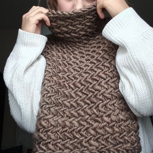 Extra vastag kötött gallér - ruha & divat - sál, sapka, kendő - sál - Meska.hu