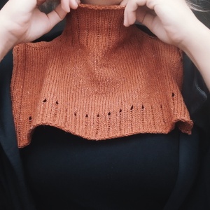 Kötött Tweedgallér / Róka - ruha & divat - sál, sapka, kendő - sál - Meska.hu