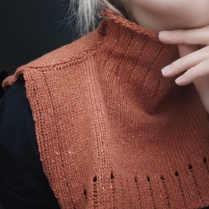 Kötött Tweedgallér / Róka - ruha & divat - sál, sapka, kendő - sál - Meska.hu