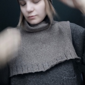 Kötött Tweedgallér és sapka / Grizzly - ruha & divat - sál, sapka, kendő - sál - Meska.hu Kötött Tweedgallér és sapka / Grizzly - ruha & divat - sál, sapka, kendő - sál - Meska.hu