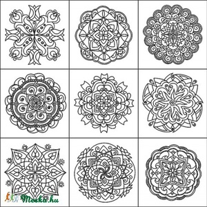 Mandala kert - nyomtatható színező -  - Meska.hu