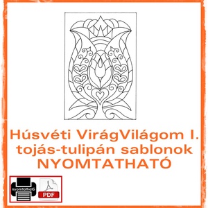 Húsvéti virág-világom I.- nyomtatható tulipános sablon füzet - Meska.hu