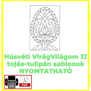 Húsvéti virág-világom II.- nyomtatható tulipános sablon füzet -  - Meska.hu