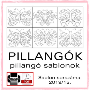 Pillangó sablon füzet 2019/13 - Meska.hu