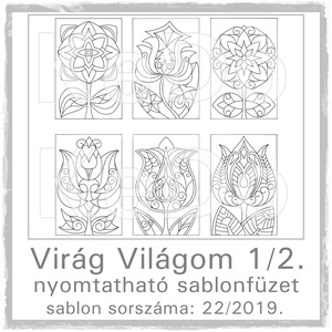 Virág-világom I/2.- nyomtatható virágos sablon füzet - Meska.hu