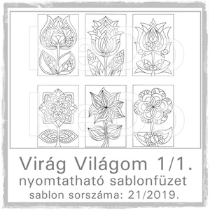 Virág-világom I/1.- nyomtatható virágos sablon füzet - Meska.hu