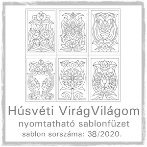 Húsvéti virág-világom 38.- nyomtatható tulipános sablon füzet - Meska.hu