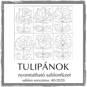 Tulipános sablonfüzet - 40/2020 - Meska.hu