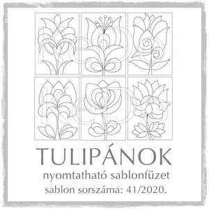 Tulipános sablonfüzet - 41/2020 - Meska.hu