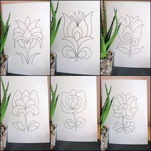Tulipános sablon lapok - otthon & életmód - papír, írószer - Meska.hu