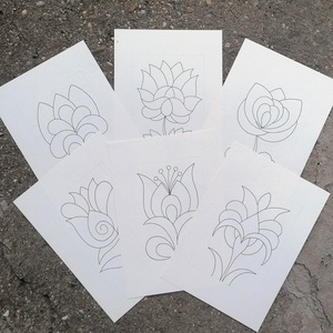 Tulipános sablon lapok - otthon & életmód - papír, írószer - Meska.hu