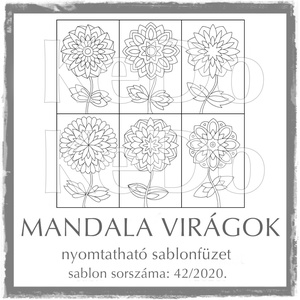 Virágos sablon lapok - művészet - grafika & illusztráció - Meska.hu