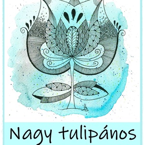 Nagy tulipános füzet 3., Művészet, Grafika & Illusztráció, Digitális, Fotó, grafika, rajz, illusztráció, Meska