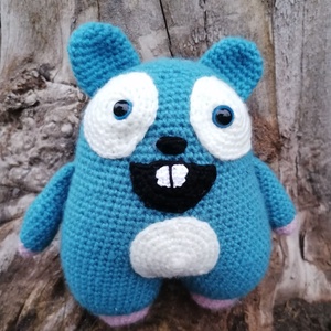 Horgolt lemming játék figura - Meska.hu