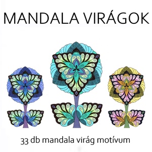 Mandala virágok sablon füzet - Meska.hu
