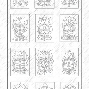 Tulipán világom 2. színező sablon  - művészet - grafika & illusztráció - egyéb rajzok - Meska.hu