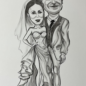 Karikatúra nászajándékba - művészet - portré & karikatúra - karikatúra - Meska.hu