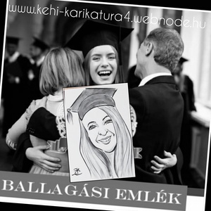 4 fős diplomaosztós karikatúra - Meska.hu